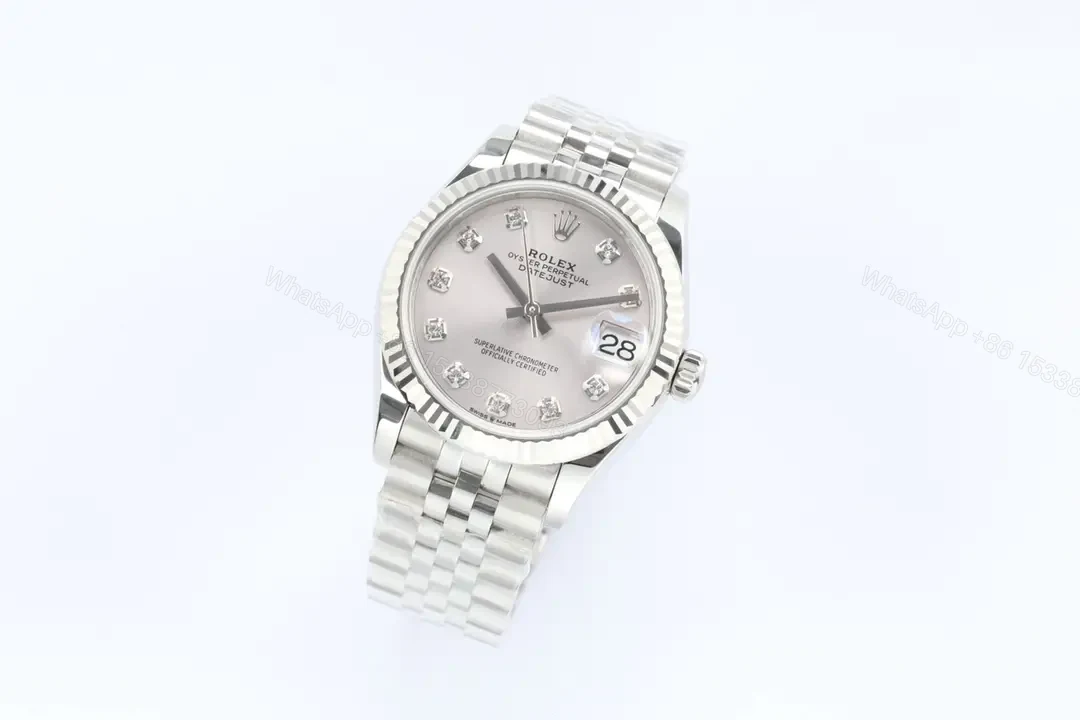 View 2 of Rolex Datejust 31 Stainless Steel Fluted Jubilee Silver – Diamond Dial 178274-0018