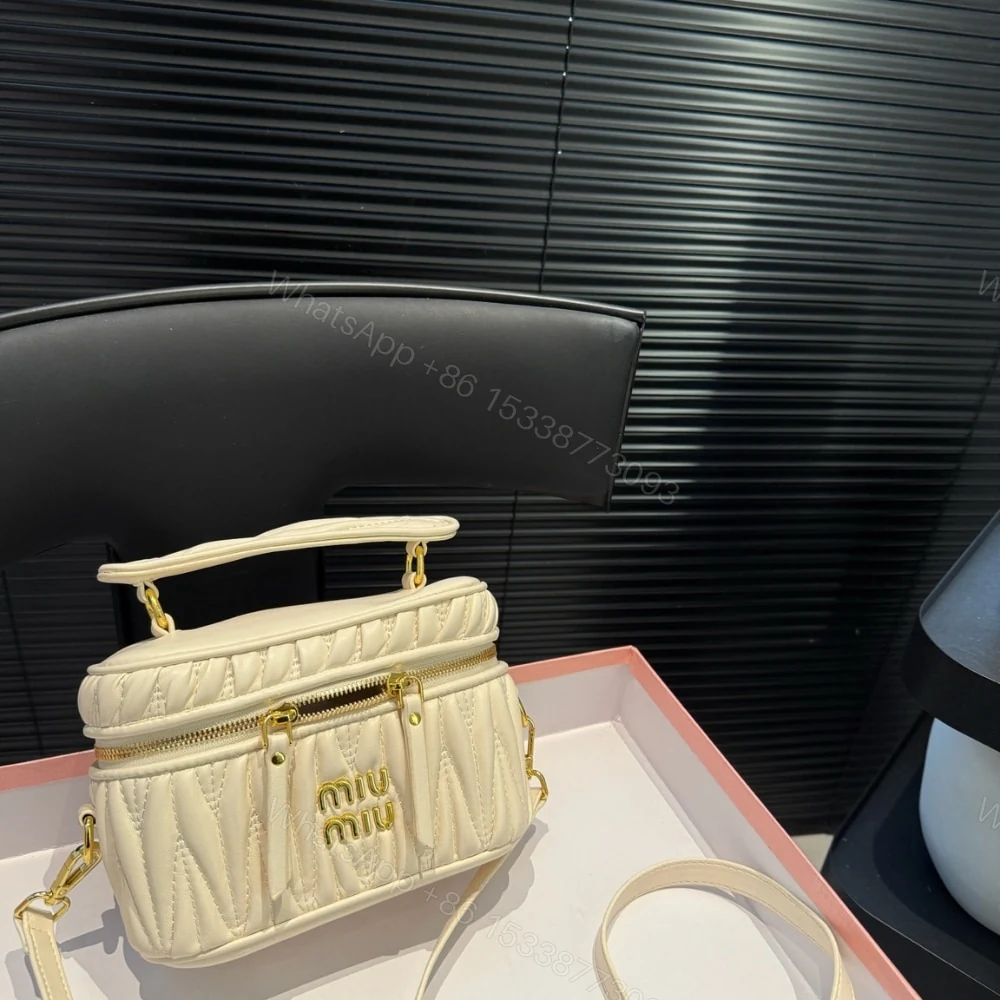 View 2 of MIUMIU MATELASSÉ NAPPA SHOULDER BAG WHITE 19CM 5BH230 N88 F0009 V OOO