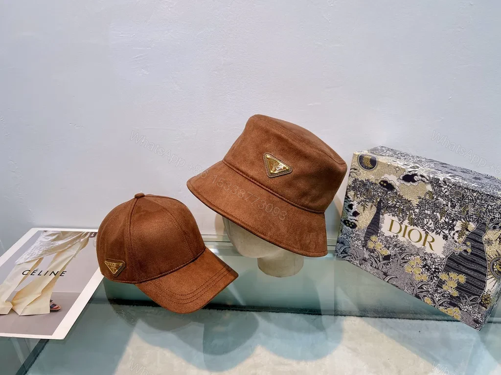 View 3 of Mist Gray Soft-Edge Bucket Hat with Prada Accent, Lux Casual