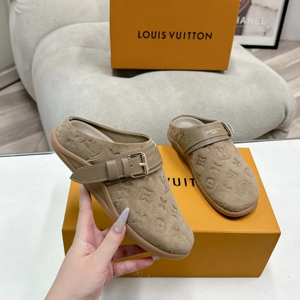 View 3 of LOUIS VUITTON TO GO FLAT COMFORT CLOG HAZELNUT BROWN 1AHLVS