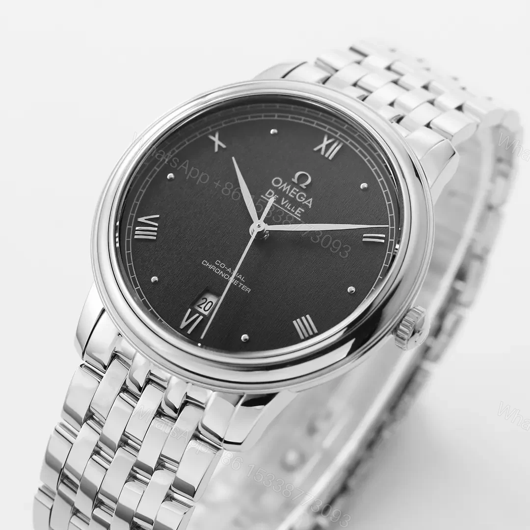 View 4 of Omega DeVille Prestige Black Dial Stainless Steel Bracelet Watch 39.5mm
