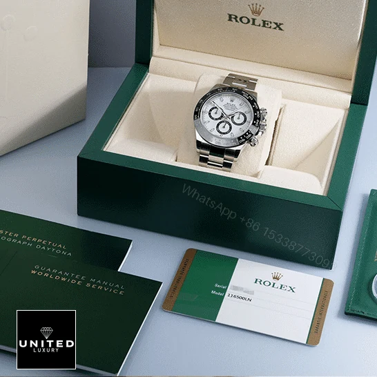 View 7 of Rolex Daytona Ceramic Bezel White Dial 116500ln-0001 Oyster Replica