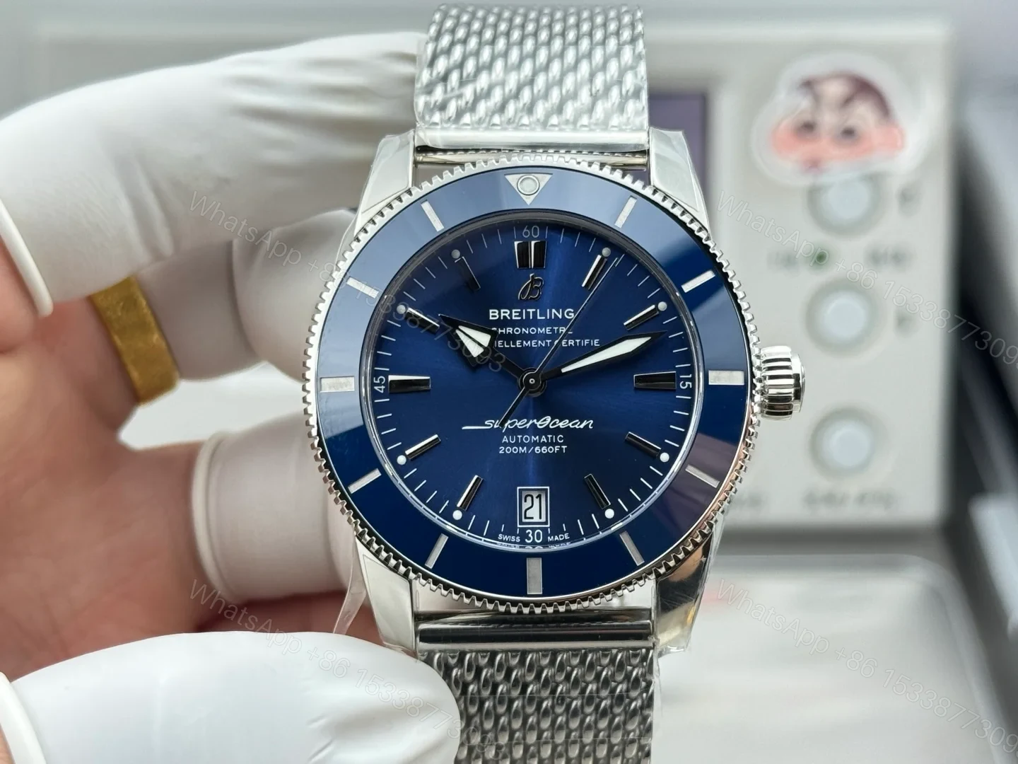 Breitling Superocean Heritage ’57 Stainless Steel Blue Dial Mesh A10370161C1A1 — view 1