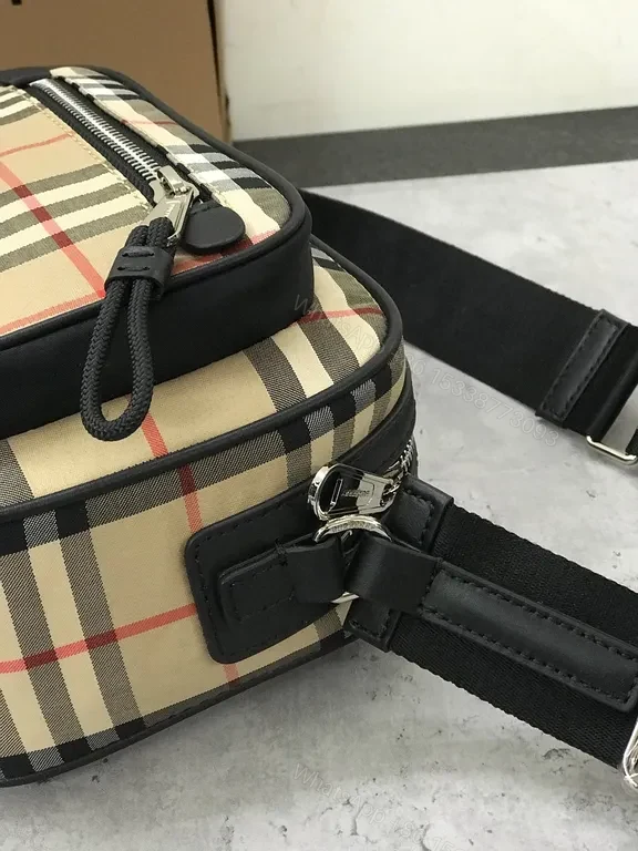 View 8 of Burberry-Style Check Crossbody Bag, Luxe Everyday Essential
