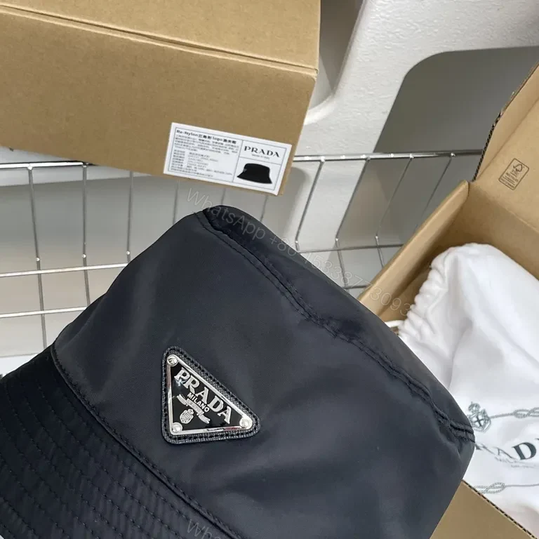 View 3 of Prada Nylon Bucket Hat: Sleek City Luxe silhouette