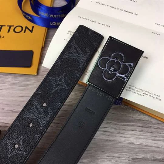 View 7 of LOUIS VUITTON BELT METROPOLE MONOGRAM VIVIENNE ECLIPSE BLACK – B131