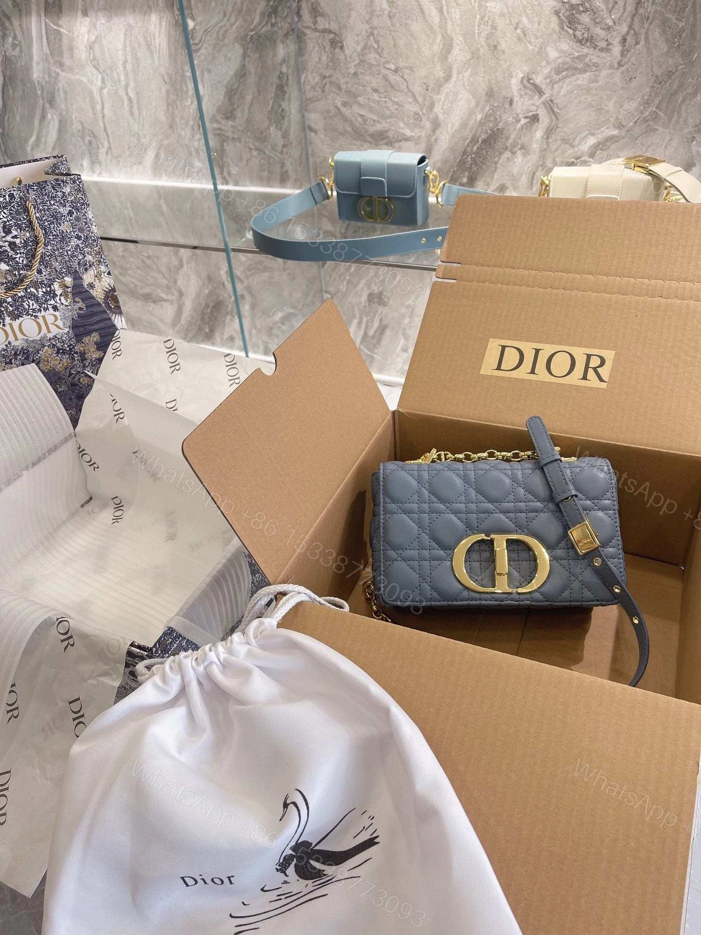View 4 of LARGE DIOR CARO BAG