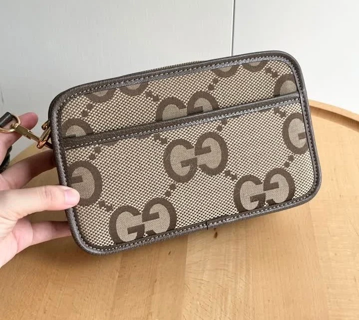 View 8 of Gucci Knockoff Jumbo GG Mini Camera Bag 696075