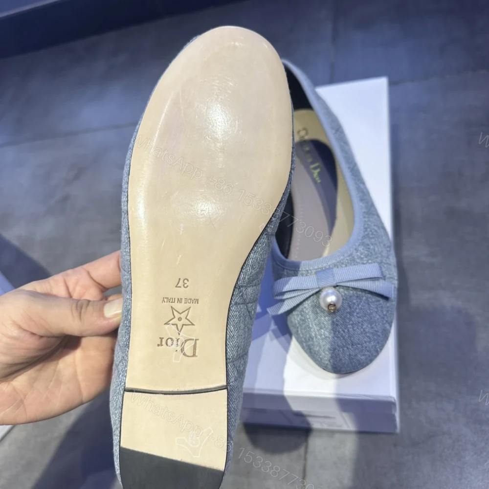 View 8 of 高仿Dior*Ballet系列KCB940圓頭套腳休閒單鞋藍色免檢版
