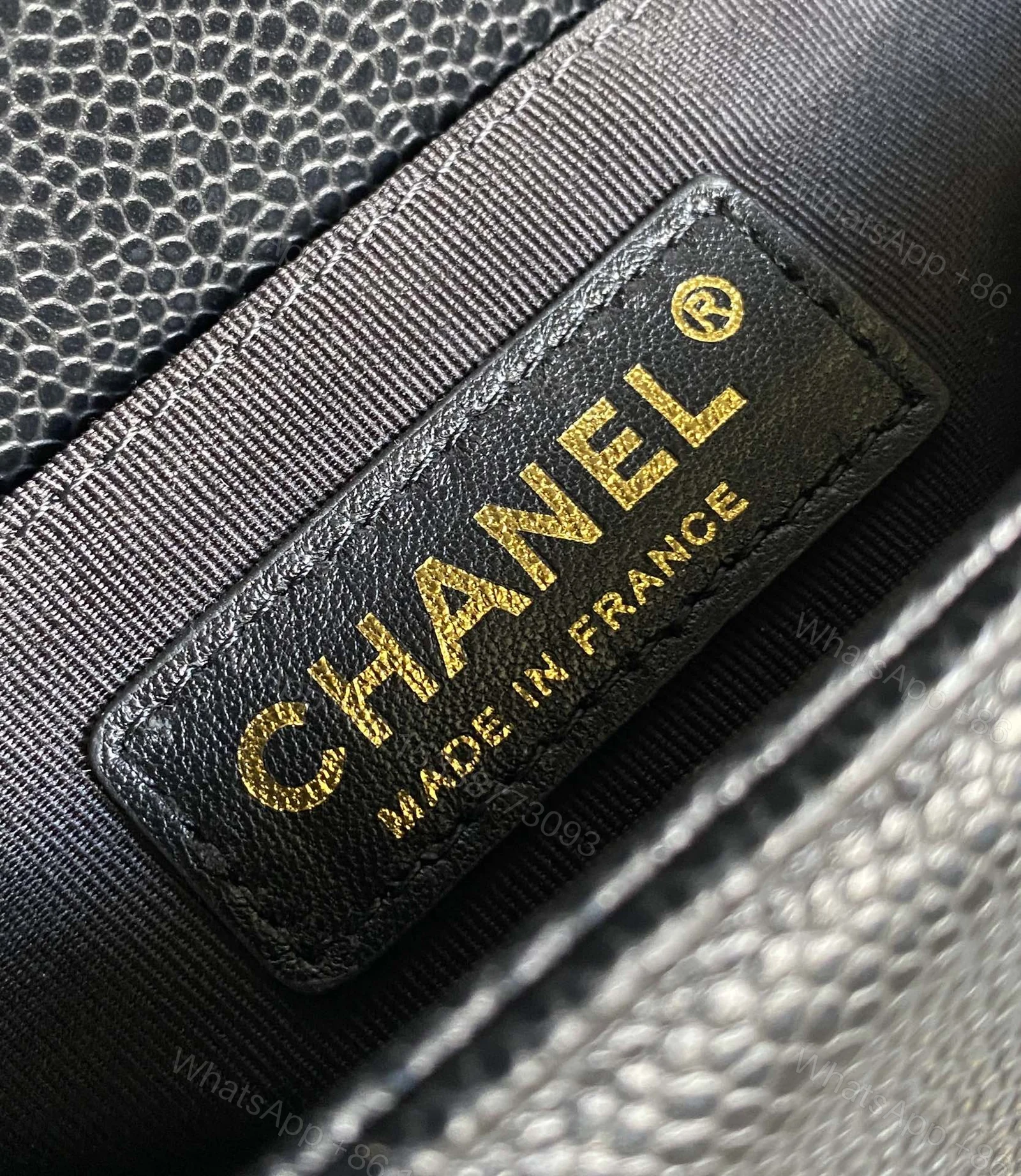 View 6 of CHANEL SMALL BOY BAG 20 IN BLACK LAMBSKIN GOLD HARDWARE