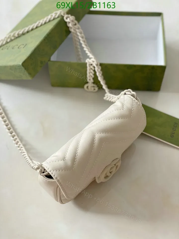 View 6 of Gucci GG Marmont White Belt Bag GDB1543