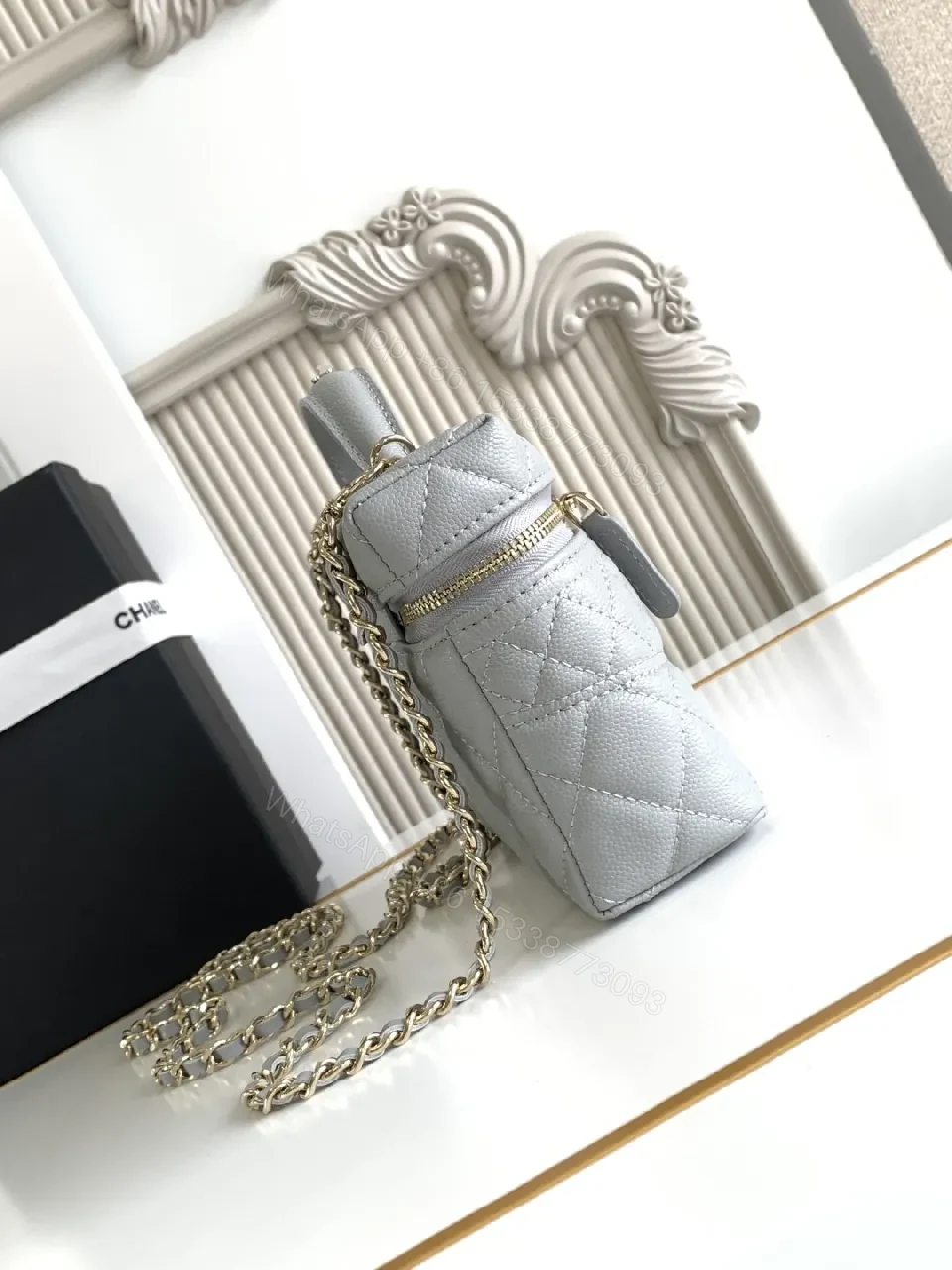 View 6 of Quilted Mini Bag with Gold Hardware - Chic, Compact Luxury