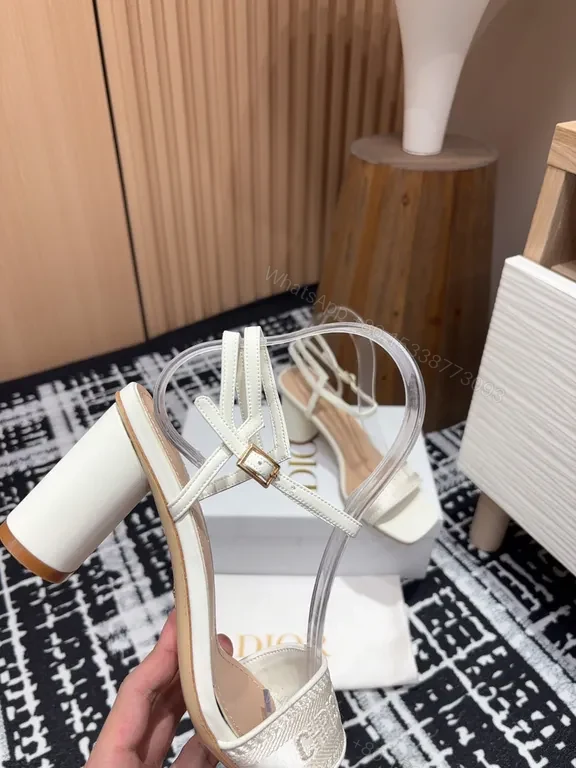 View 4 of Chic Clear-Strap Sandals: Modern Dior-Inspired Couture Style