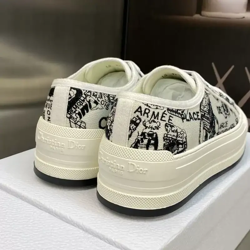 View 3 of WALK’N’DIOR PLATFORM SNEAKERS UNISEX PLAN DE PARIS EMBROIDERED BLACK – CD147