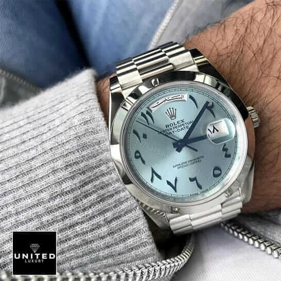 View 4 of Rolex Day-Date Arabic Dial 228206 Replica