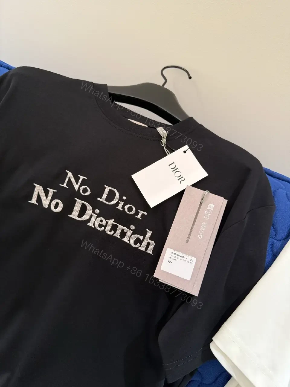 View 7 of Minimalist No-Dior Typography Cotton Tee: Subtle Luxe Comfort