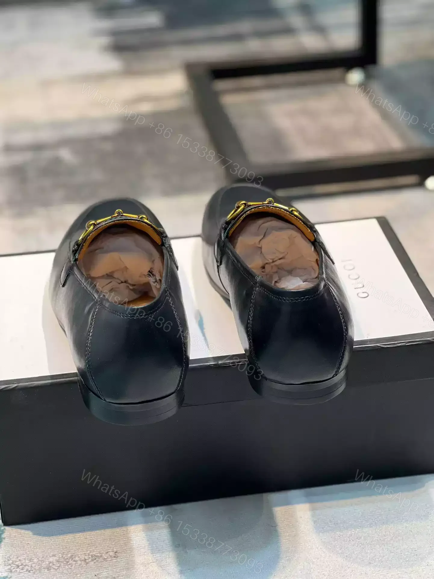 View 3 of GUCCI LOAFER WITH WEB IN BLACK – LDG25