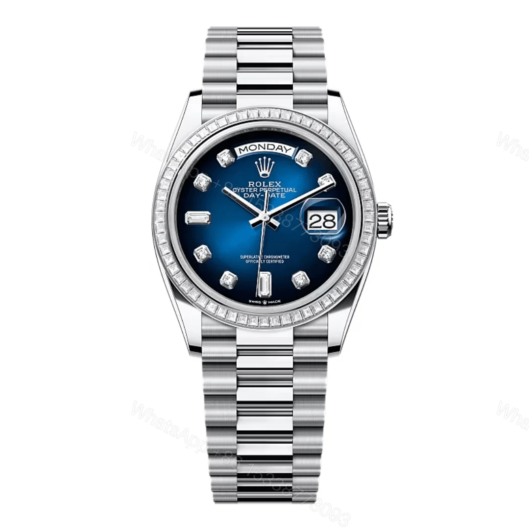 Rolex Day-Date 36 Blue Diamond Replica — view 1