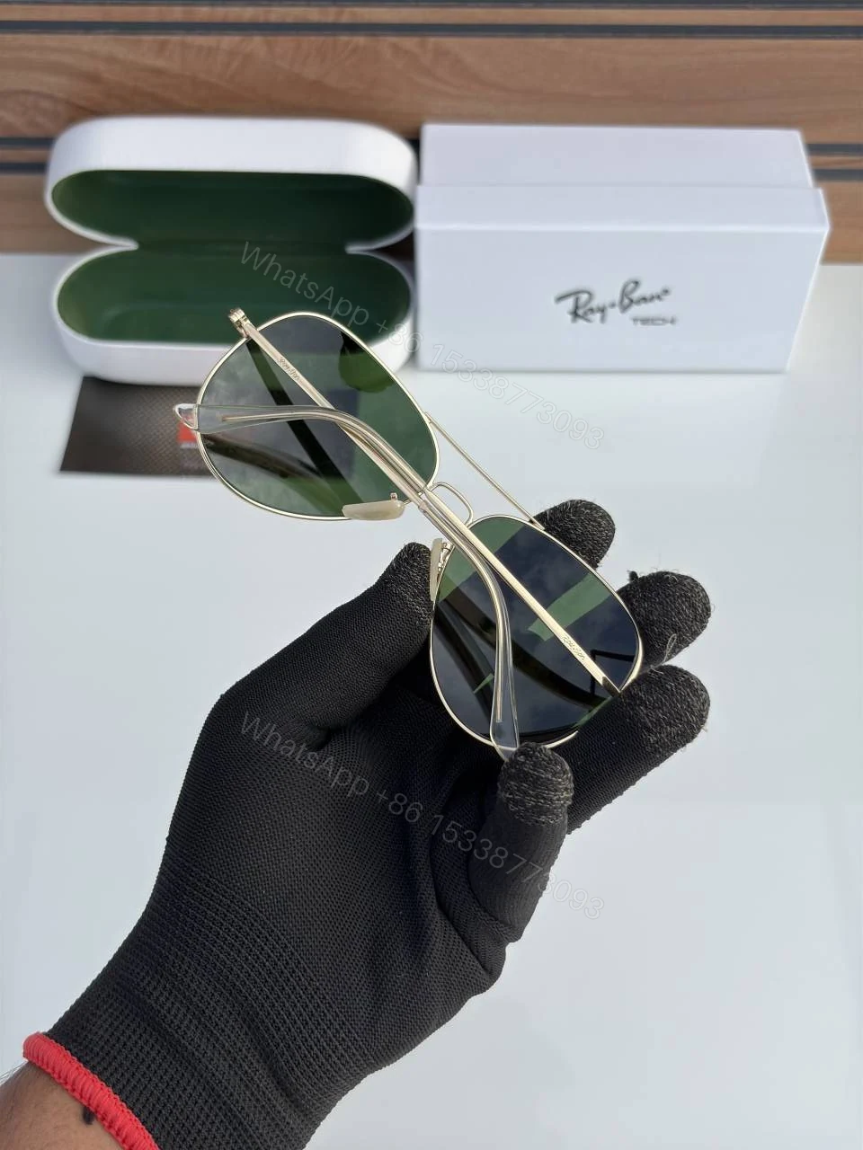 View 4 of First Copy Rayban 3026 Golden Green