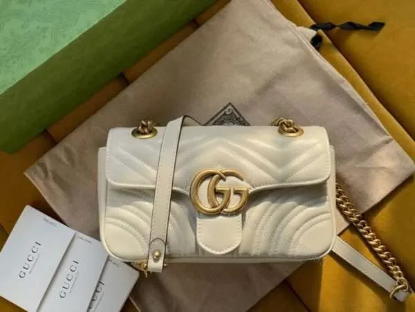 Gucci Marmont Rep 11 Luxury Women’s White Handbag 22cm — view 1