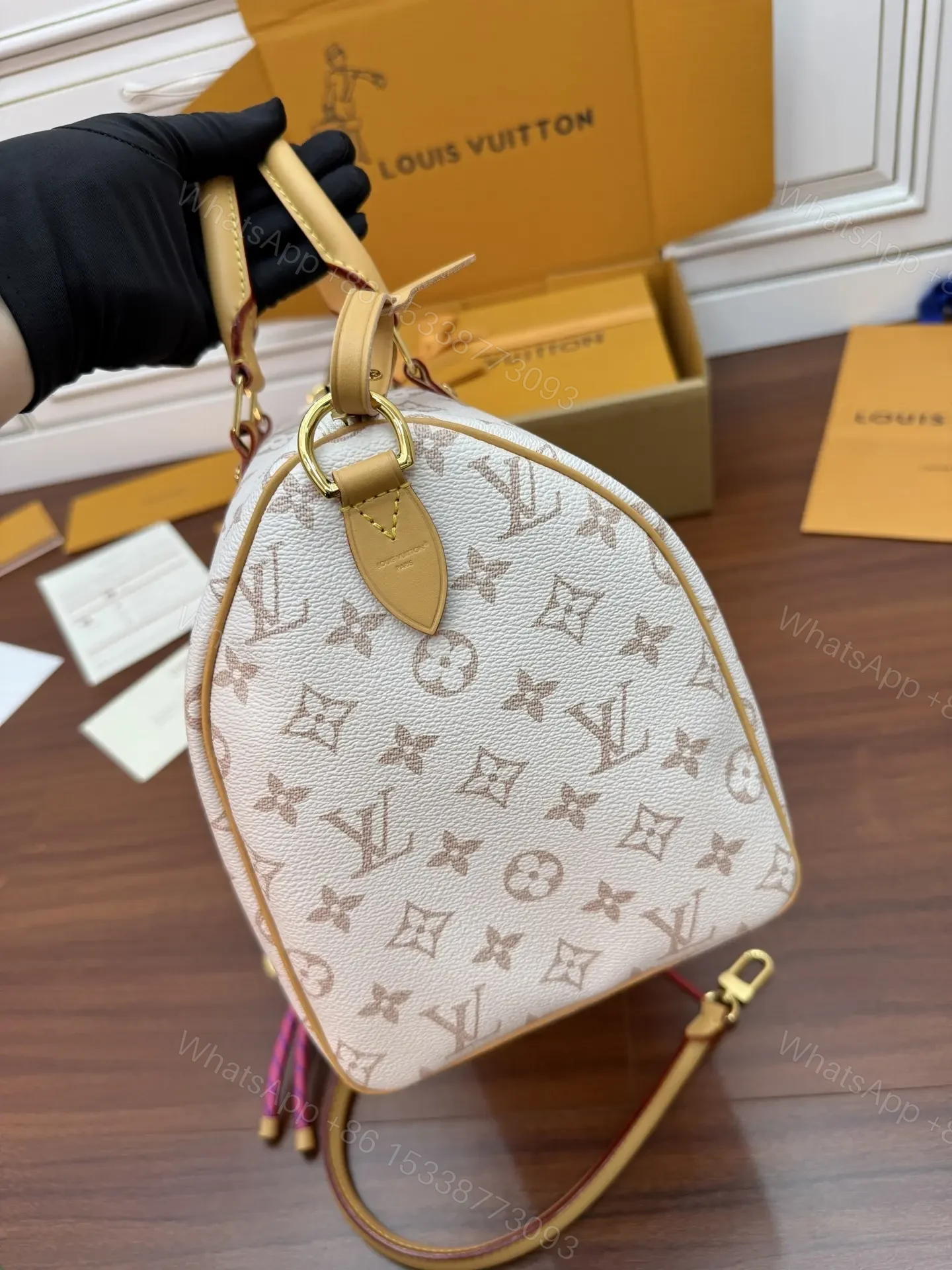 View 3 of Louis Vuitton Speedy Soft 30 Lucky bag in Monogram Dune canvas