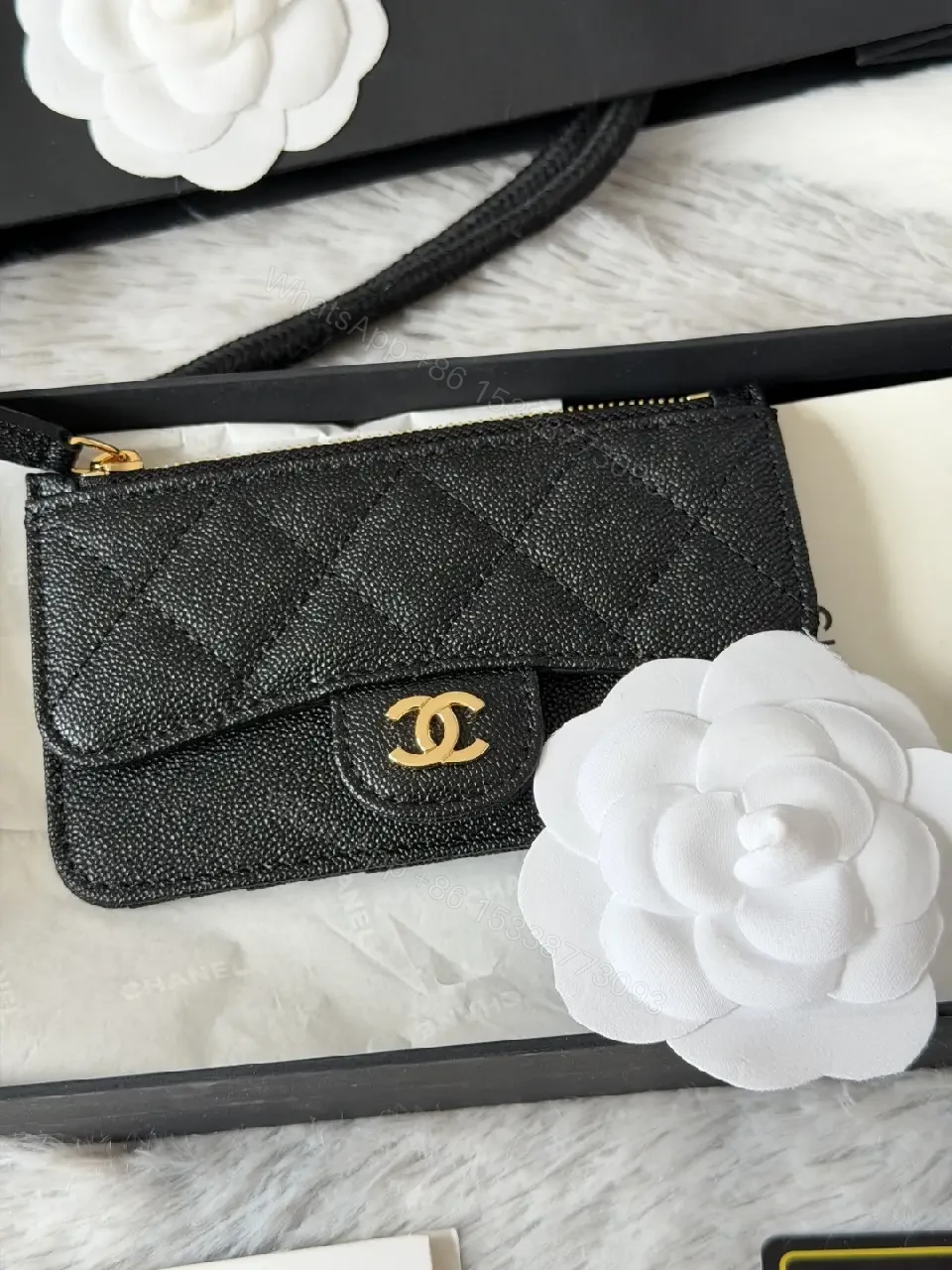 View 7 of Chic Textured Wallet on Chain — Compact Luxury, Everyday Versatility