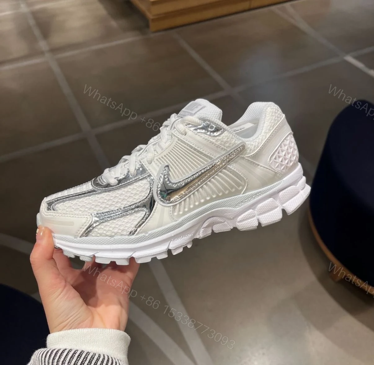 View 3 of FIRST COPY NIKE ZOOM VOMERO WHITE SILVER FOR GIRLS