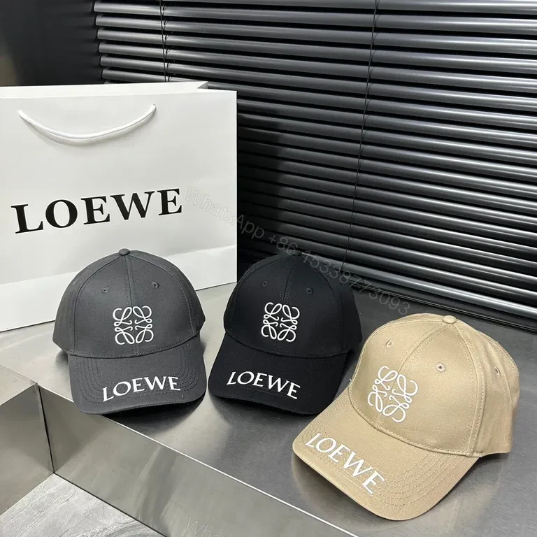 View 2 of Bright Cotton Cap Duo - LOEWE Monogram, Curved Brim, Adjustable Strapback