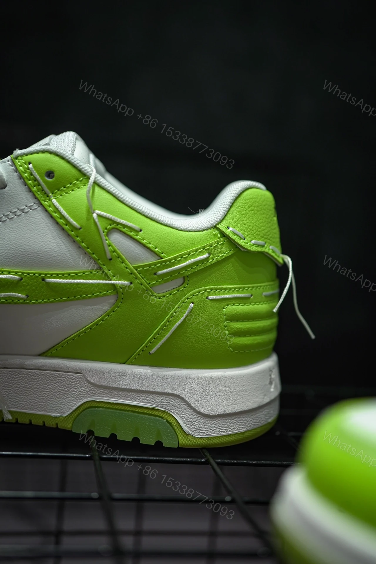 View 6 of OFF-WHITE Out Of Office Sartorial Stitching White Green