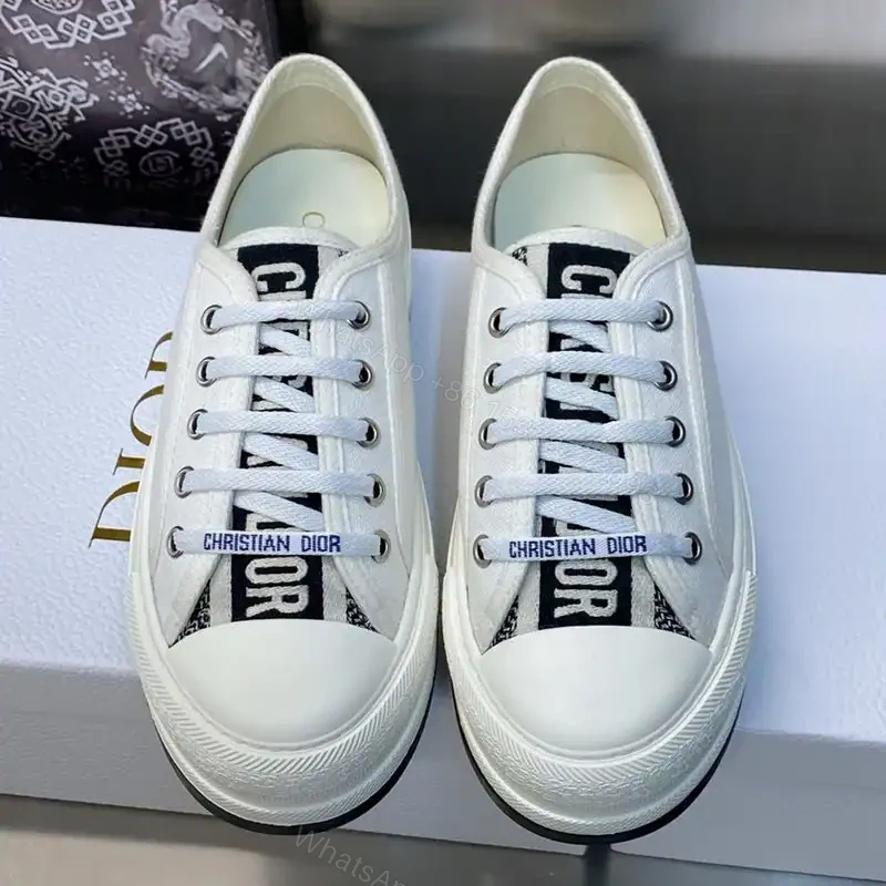 View 2 of WALK’N’DIOR PLATFORM SNEAKERS UNISEX CANVAS WHITE – CD191