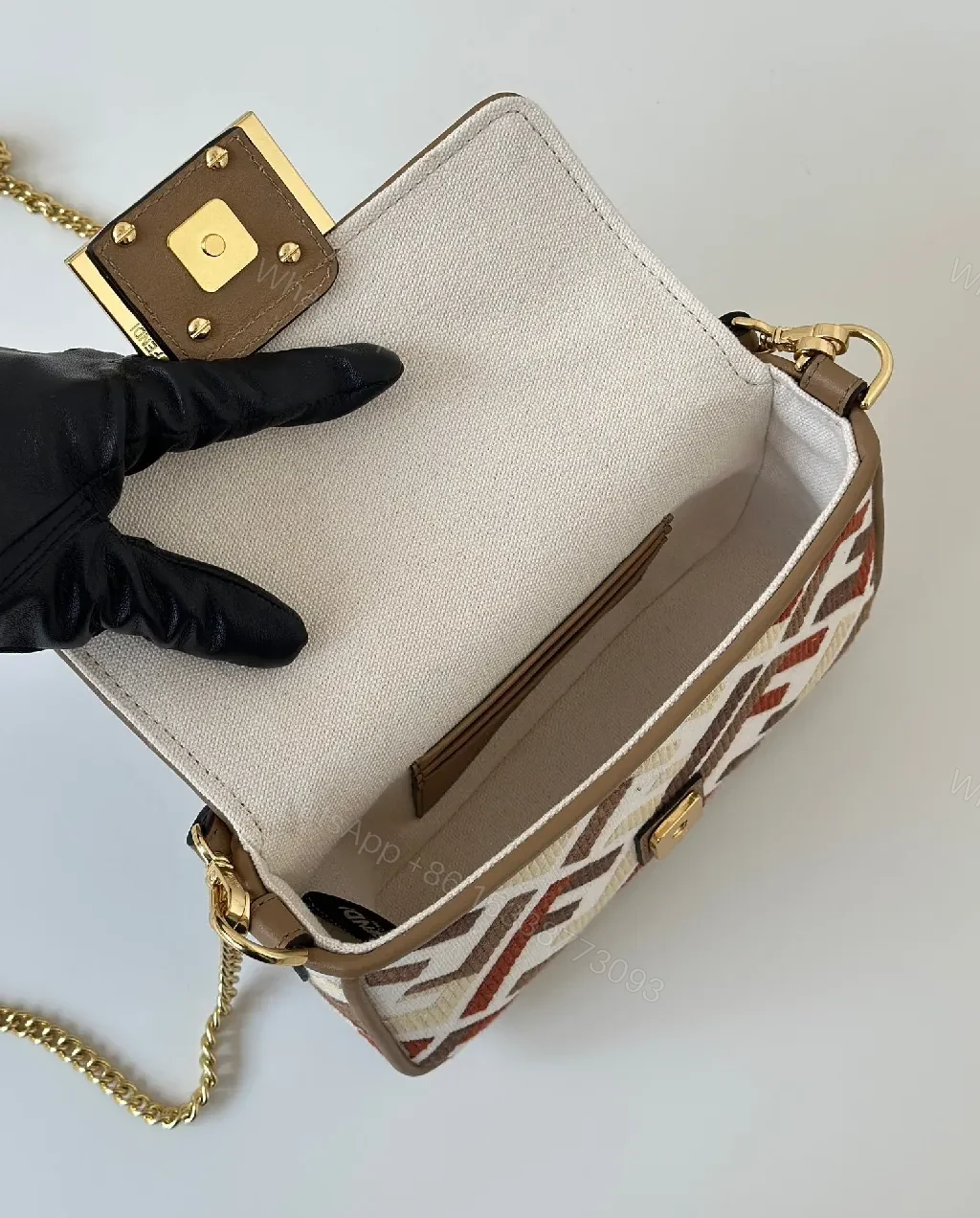View 2 of Bold Geometric Leather Crossbody: All‐Day Versatility Bag