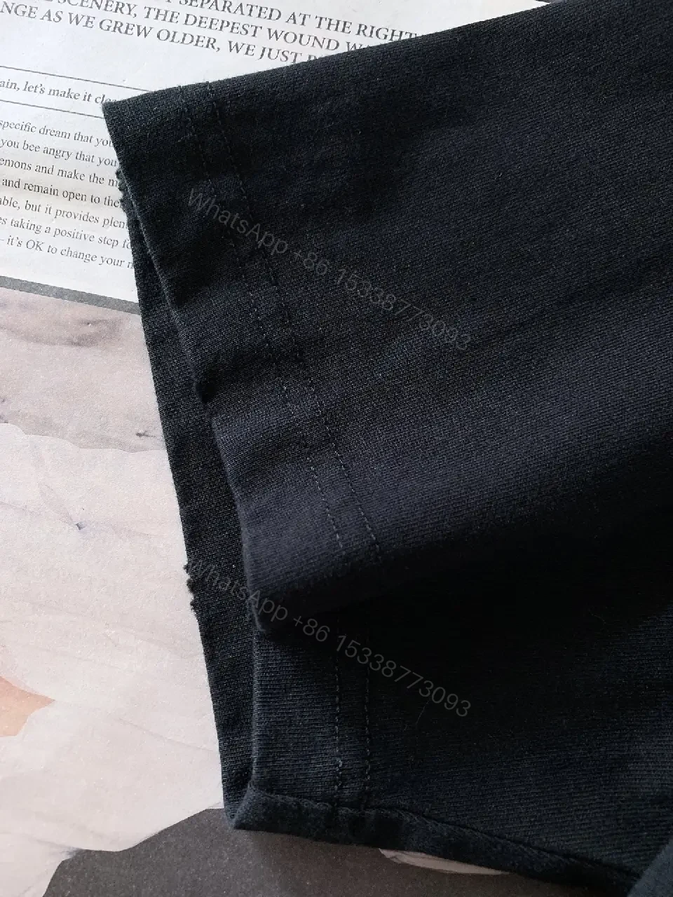 View 8 of Black Cotton Dior T Shirt Embroidered Leaf Logo Tee