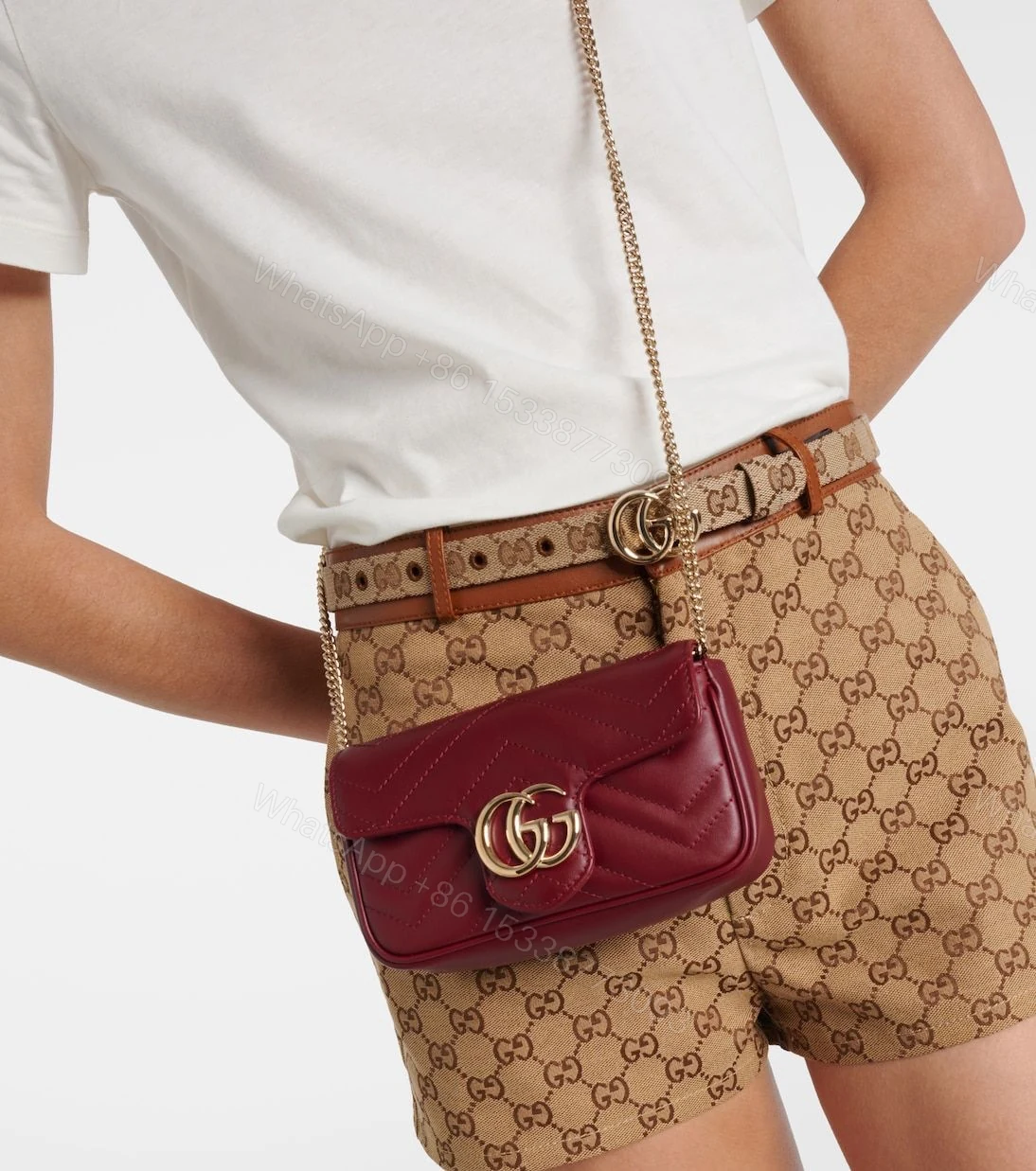 View 7 of Gucci GG Mini Marmont Shoulder Bag First Copy | AAA+ Replica Designer Bag