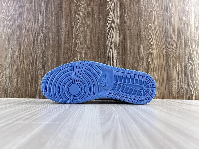 View 5 of Bold Two-Tone Leather Sneaker: Blue & White Luxury Shoes