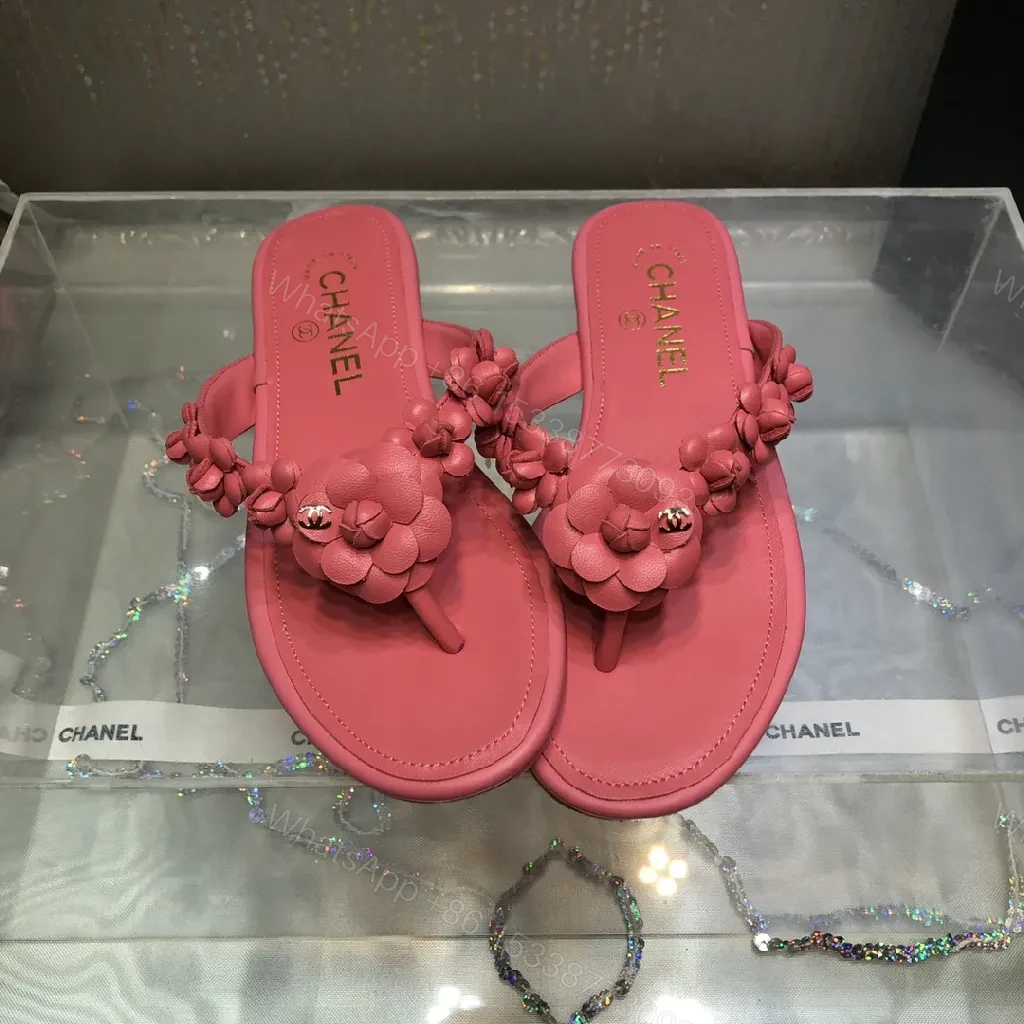 View 9 of Bright Pink Flower Sandals: Luxury Comfort For Summer