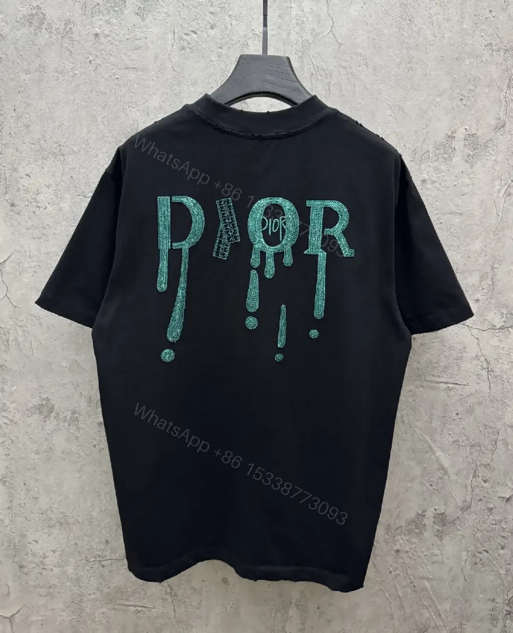 View 6 of Turquoise Logo Minimalist Tee – Soft-Cotton Luxury Shirt