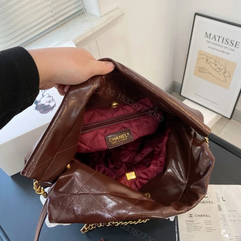 View 5 of Chanel 22 Large Handbag Dark Brown 41Cm