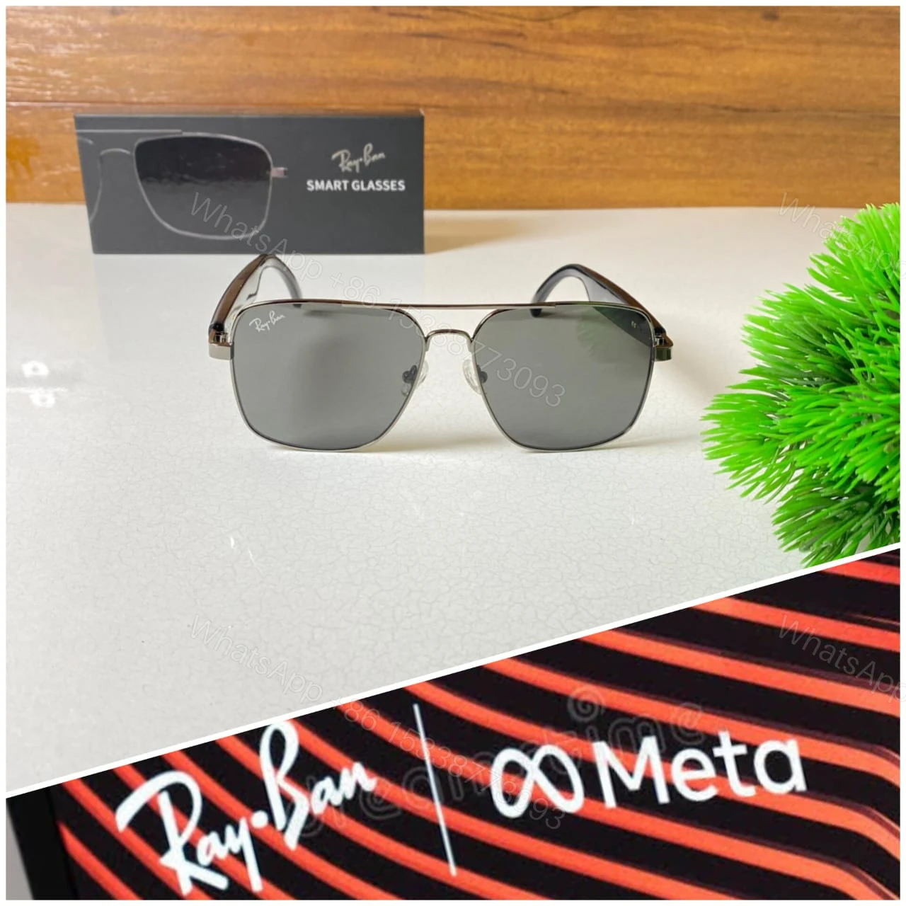 View 8 of Ray-Ban Meta Edition Black-Gold Tinted Metal