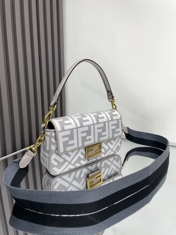 View 4 of Gray Monogram Mini Bag: Luxe Pattern, Gold Hardware, Crossbody