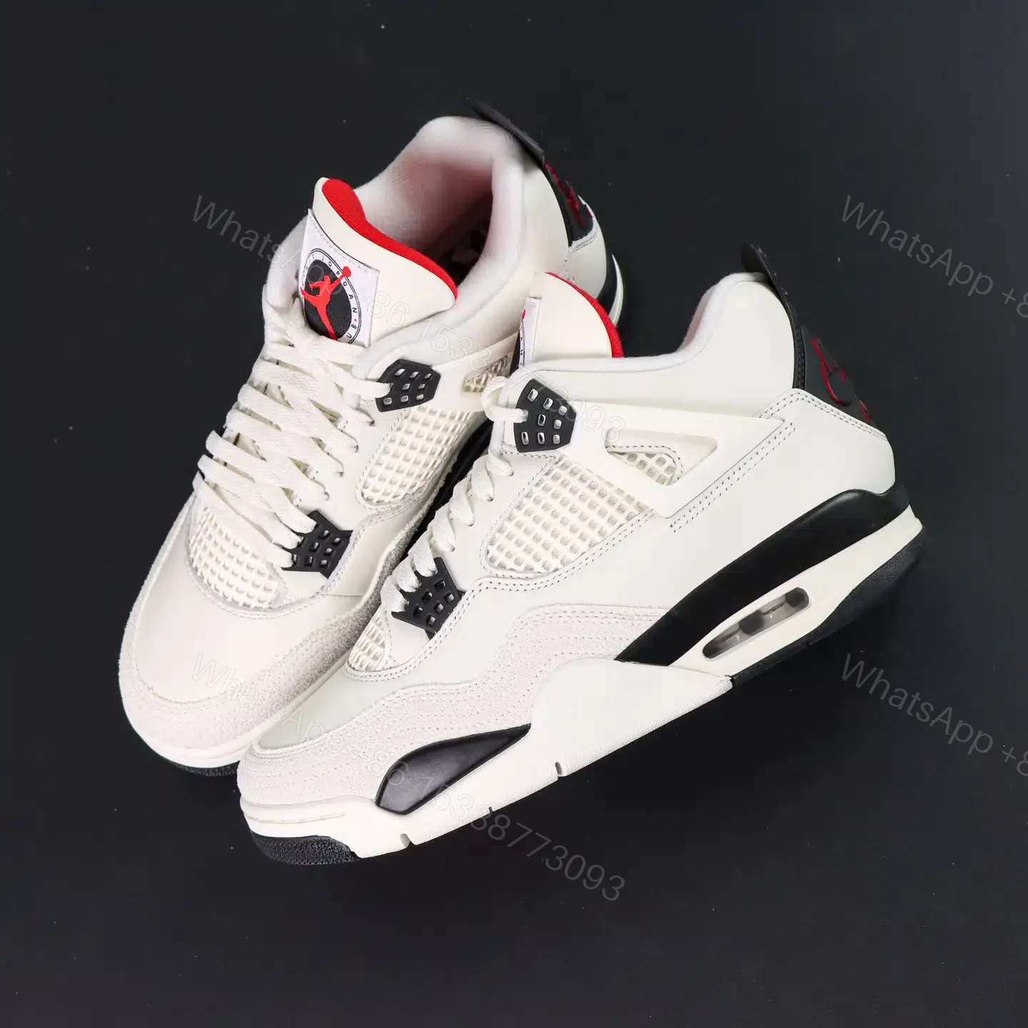 View 7 of Air Jordan 4 “Flight Club” Sail/Black-University Red 2026