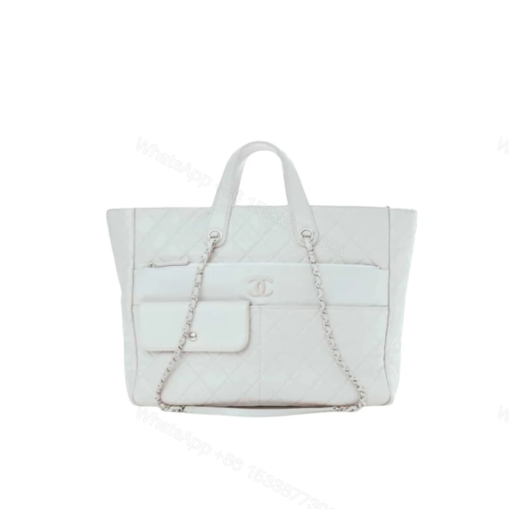 Chanel Ultra Pocket Shopping Tote White 37Cm — view 1