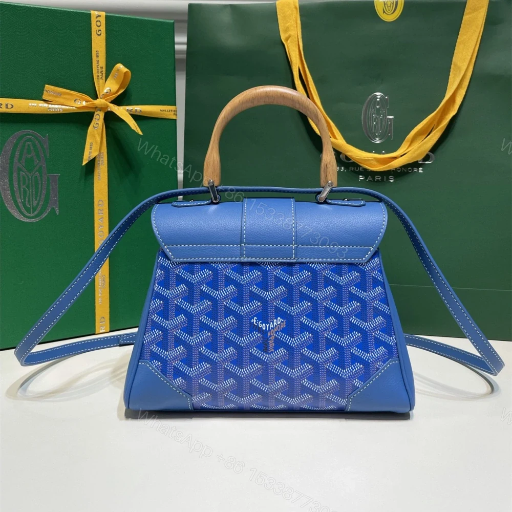 View 2 of 高仿Goyard*SAIGONG櫸木手柄單肩包藍色免檢版