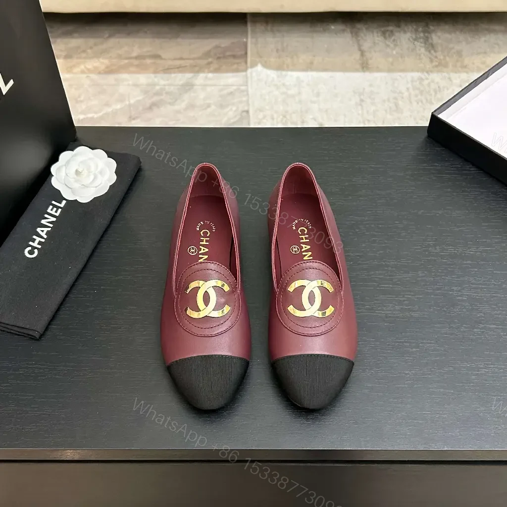 View 9 of Burgundy Leather Flat + Cap Toe + Luxury Comfort Flats