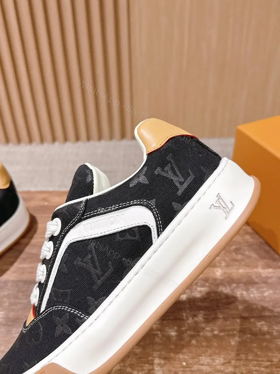 View 5 of Monogram Knit Athletic-Chic High-Tops with Suede Accents