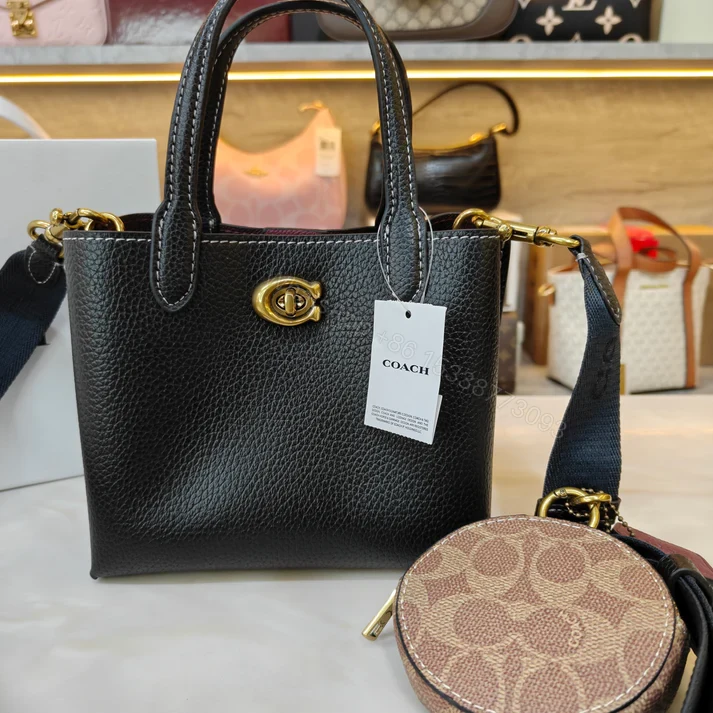 View 15 of FIRST COPY COACH WILLOW 18 TOTE HANDBAG IN LEATHER