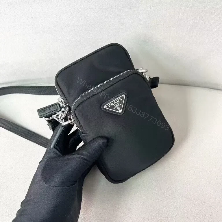 View 3 of Black Nylon Crossbody - Minimal Luxury, Streamlined Design