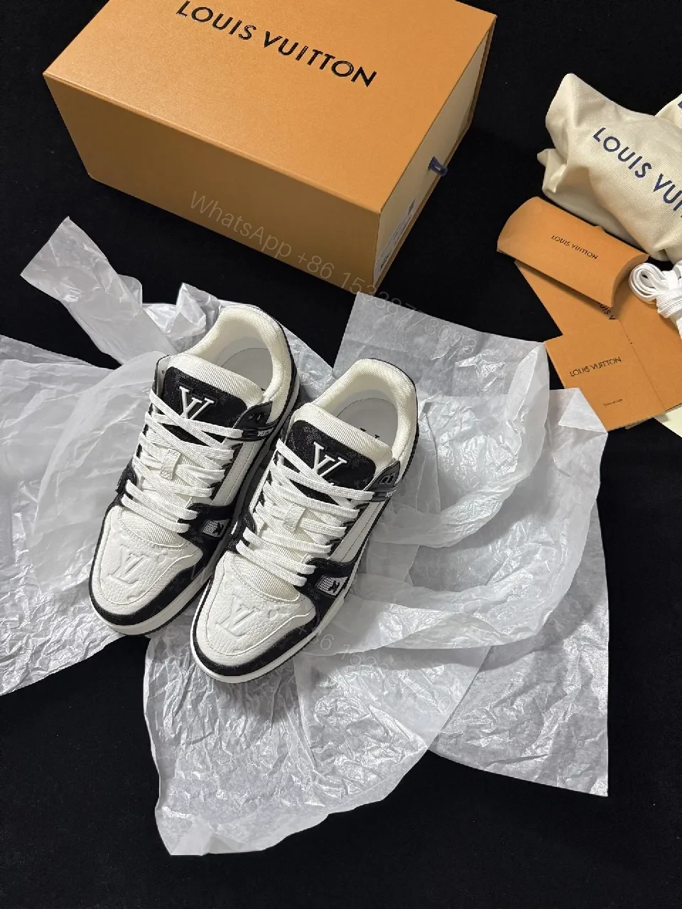 View 9 of Bold Contrast Leather Sneaker with Structured Texture