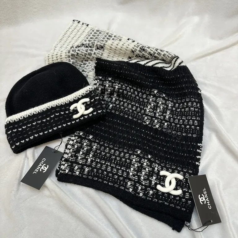 View 9 of Chanel-Inspired Knit Set: Textured Black & White Luxury