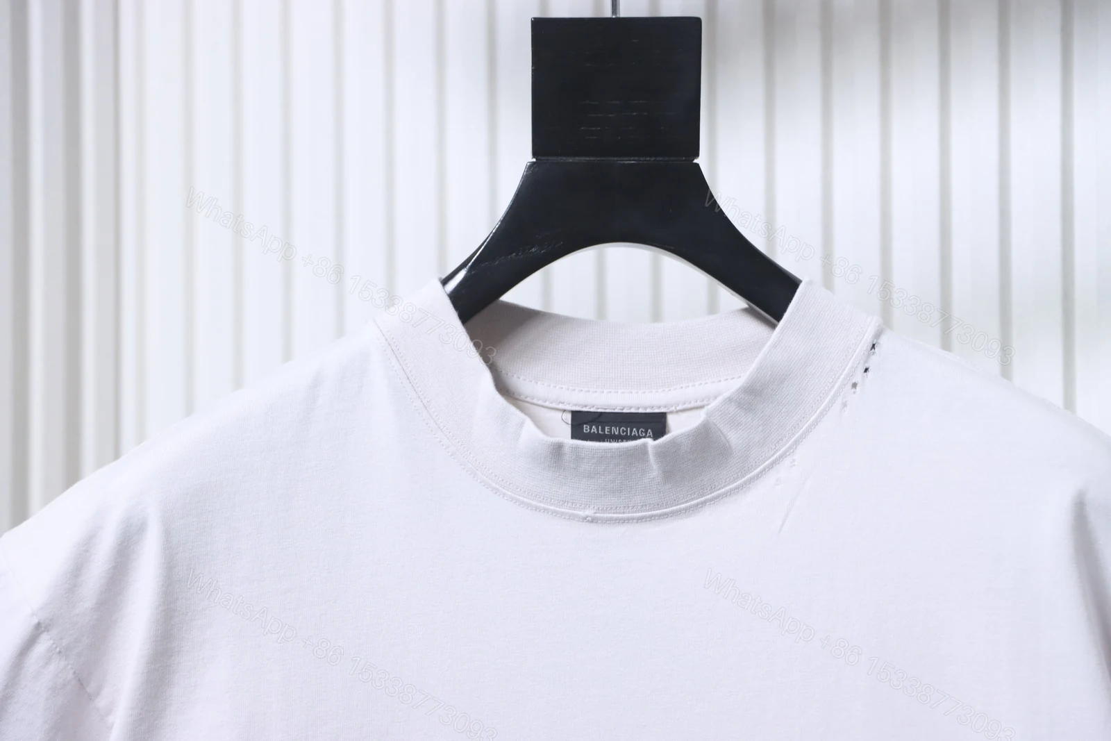View 2 of Balenciaga Clothes 25SS American Paper Tape Short-Sleeve T-Shirt white