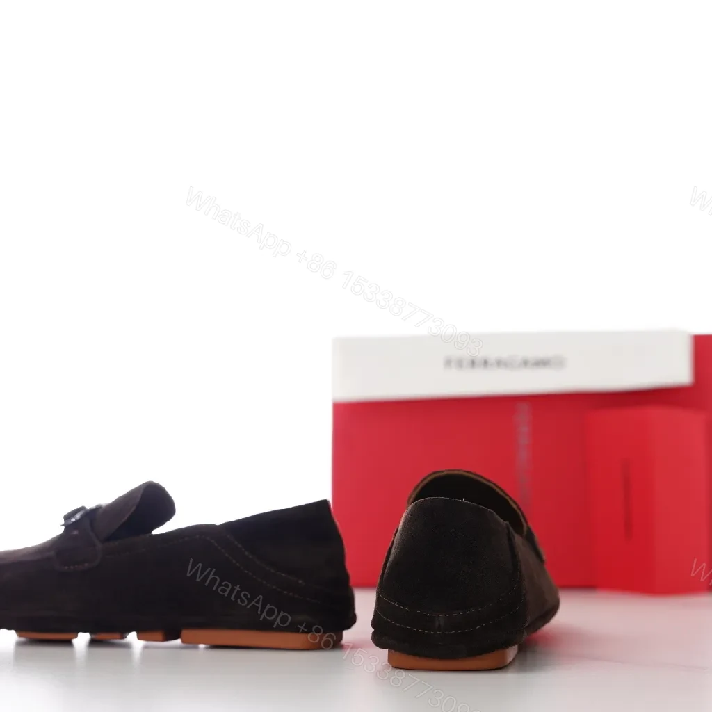 View 6 of Dark Suede Driving Moccasin with Signature Hardware